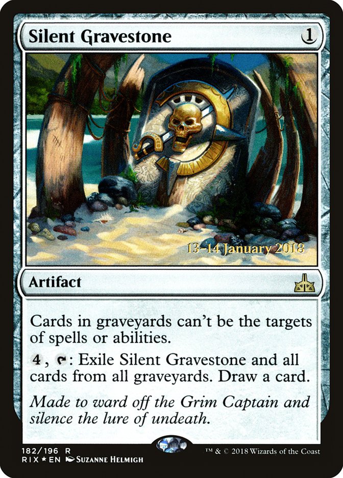 Silent Gravestone [Rivals of Ixalan Prerelease Promos] | Shuffle n Cut Hobbies & Games