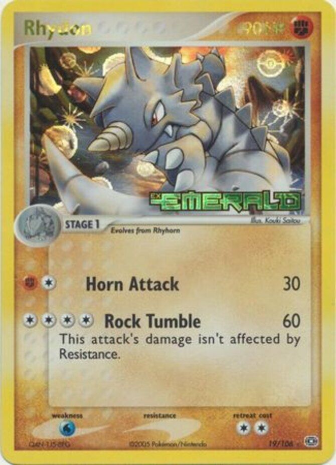 Rhydon (19/106) (Stamped) [EX: Emerald] | Shuffle n Cut Hobbies & Games