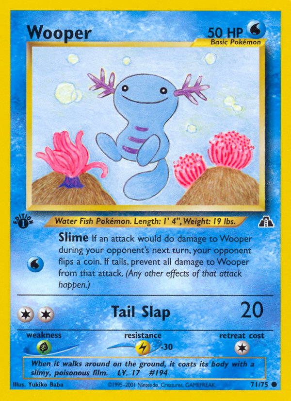 Wooper (71/75) [Neo Discovery 1st Edition] | Shuffle n Cut Hobbies & Games