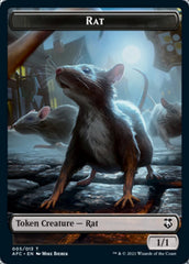 Rat // Zombie Double-Sided Token [Dungeons & Dragons: Adventures in the Forgotten Realms Commander Tokens] | Shuffle n Cut Hobbies & Games