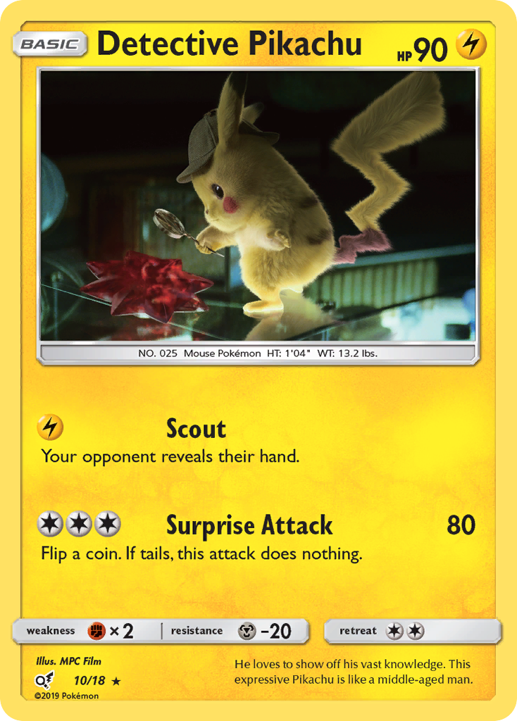 Detective Pikachu (10/18) [Sun & Moon: Detective Pikachu] | Shuffle n Cut Hobbies & Games