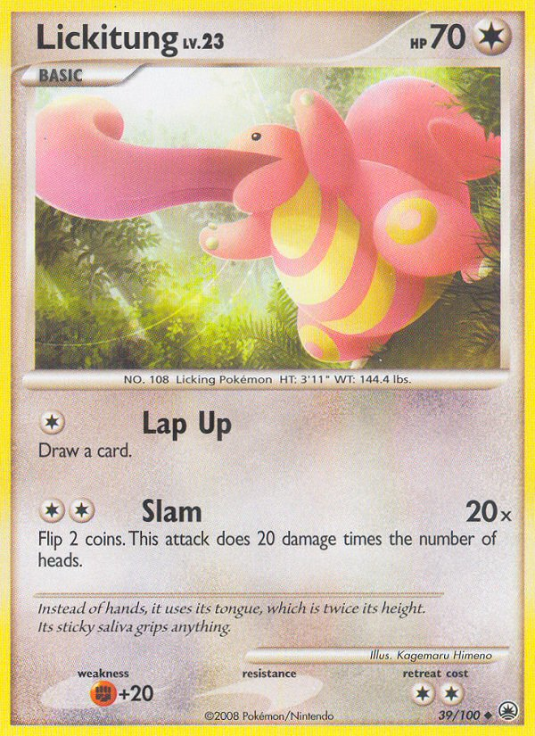 Lickitung (39/100) [Diamond & Pearl: Majestic Dawn] | Shuffle n Cut Hobbies & Games