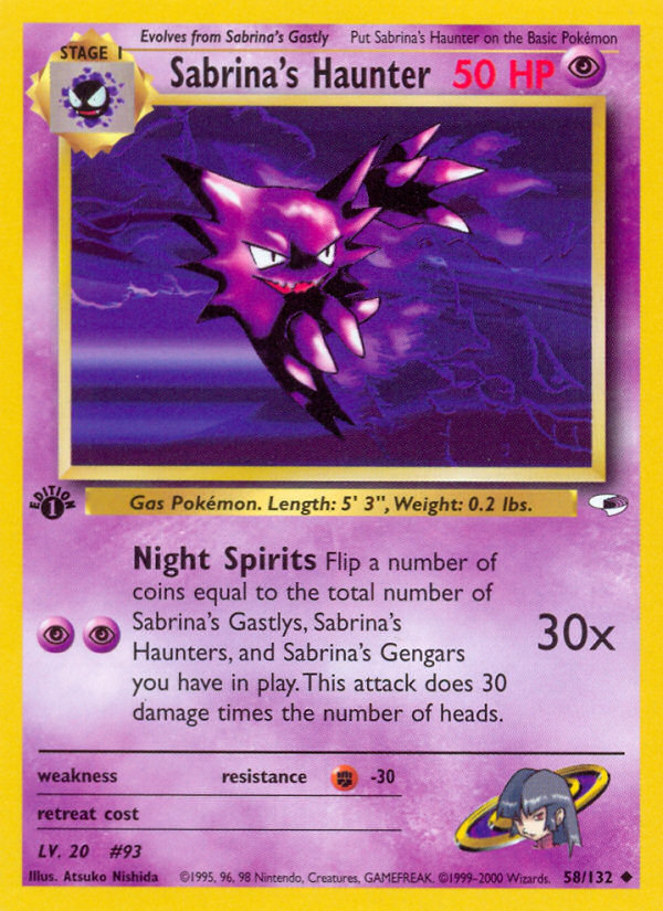 Sabrina's Haunter (58/132) [Gym Heroes 1st Edition] | Shuffle n Cut Hobbies & Games