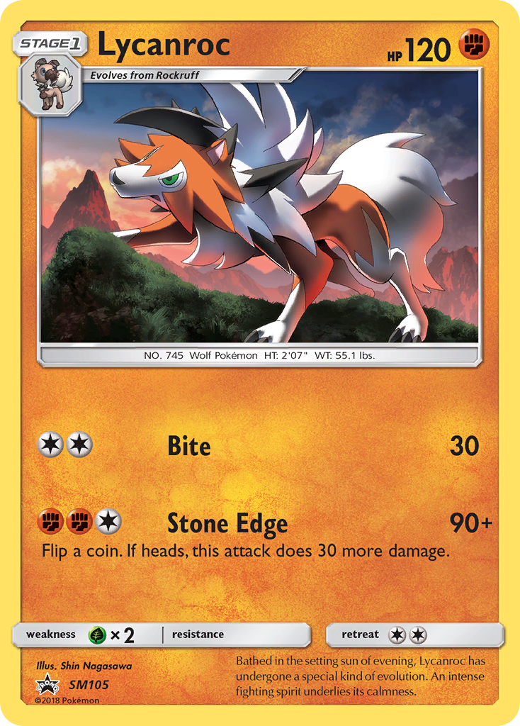 Lycanroc (SM105) [Sun & Moon: Black Star Promos] | Shuffle n Cut Hobbies & Games