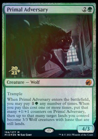 Primal Adversary [Innistrad: Midnight Hunt Prerelease Promos] | Shuffle n Cut Hobbies & Games