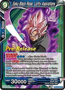 Goku Black Rose, Lofty Aspirations (BT10-050) [Rise of the Unison Warrior Prerelease Promos] | Shuffle n Cut Hobbies & Games