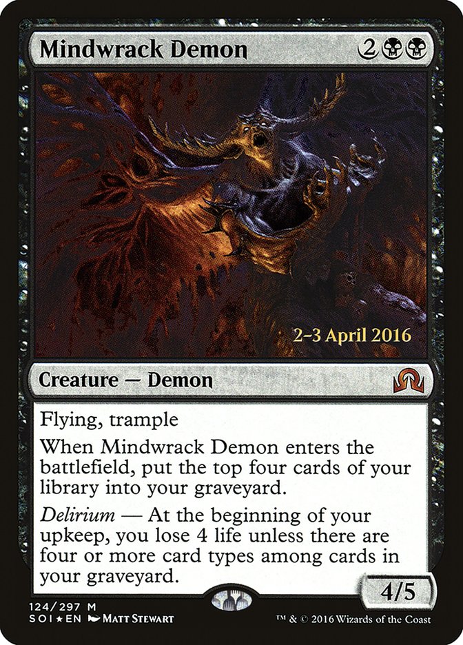 Mindwrack Demon [Shadows over Innistrad Prerelease Promos] | Shuffle n Cut Hobbies & Games