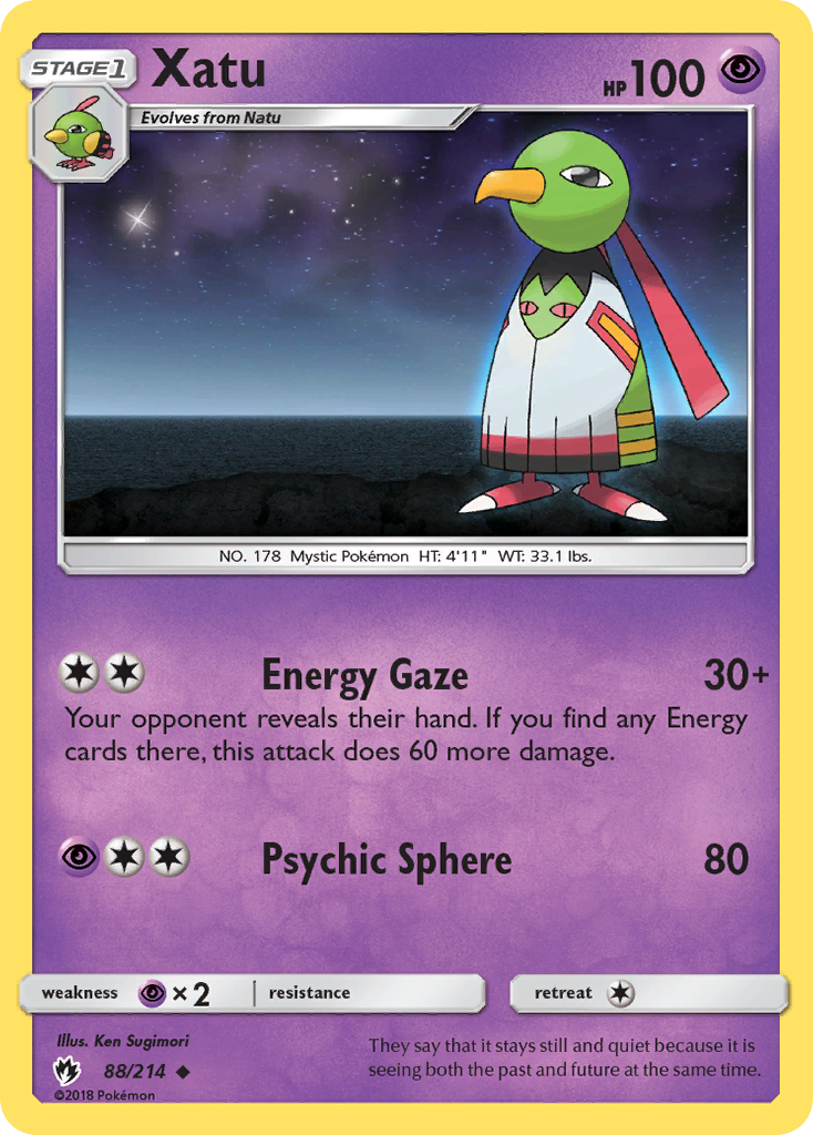 Xatu (88/214) [Sun & Moon: Lost Thunder] | Shuffle n Cut Hobbies & Games