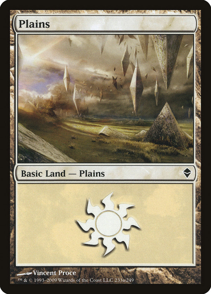 Plains (233a) [Zendikar] | Shuffle n Cut Hobbies & Games