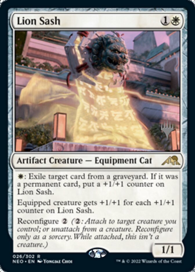 Lion Sash (Promo Pack) [Kamigawa: Neon Dynasty Promos] | Shuffle n Cut Hobbies & Games