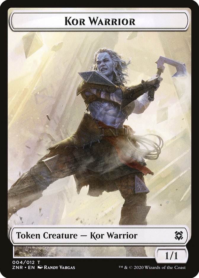 Copy // Kor Warrior Double-Sided Token [Zendikar Rising Tokens] | Shuffle n Cut Hobbies & Games