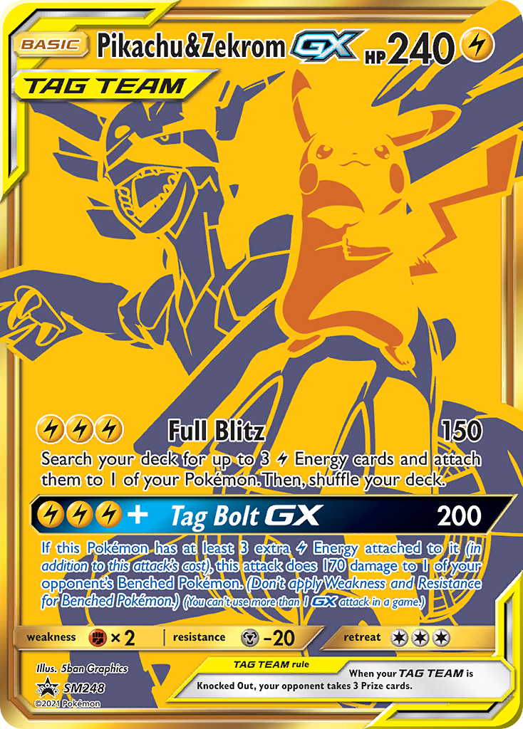 Pikachu & Zekrom GX (SM248) [Sun & Moon: Black Star Promos] | Shuffle n Cut Hobbies & Games