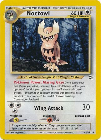 Noctowl (42/111) [Neo Genesis Unlimited] | Shuffle n Cut Hobbies & Games