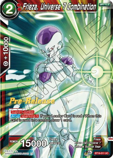 Frieza, Universe 7 Combination (BT16-011) [Realm of the Gods Prerelease Promos] | Shuffle n Cut Hobbies & Games