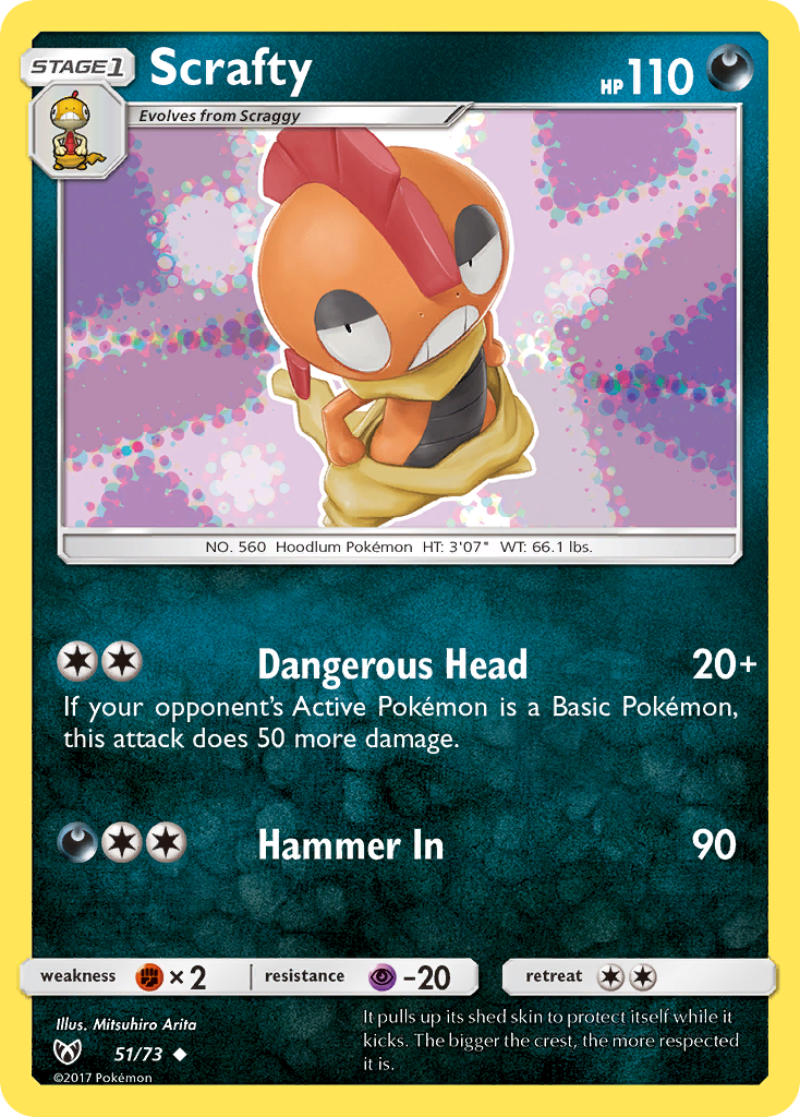 Scrafty (51/73) [Sun & Moon: Shining Legends] | Shuffle n Cut Hobbies & Games