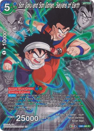 Son Goku and Son Gohan, Saiyans of Earth (Alternate Art) [DB1-091] | Shuffle n Cut Hobbies & Games