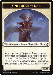 Vizier of Many Faces // Zombie Double-Sided Token [Amonkhet Tokens] | Shuffle n Cut Hobbies & Games