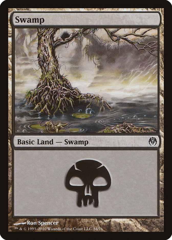 Swamp (34) [Duel Decks: Phyrexia vs. the Coalition] | Shuffle n Cut Hobbies & Games