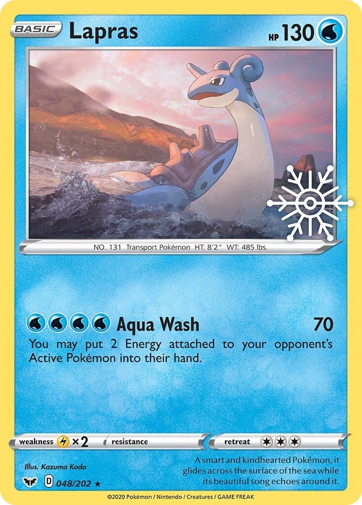 Lapras (048/202) (Holiday Calendar) [Sword & Shield: Base Set] | Shuffle n Cut Hobbies & Games