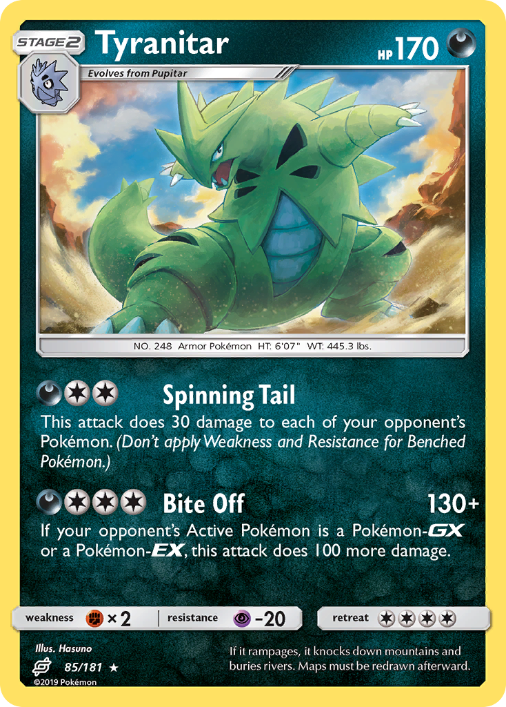 Tyranitar (85/181) [Sun & Moon: Team Up] | Shuffle n Cut Hobbies & Games