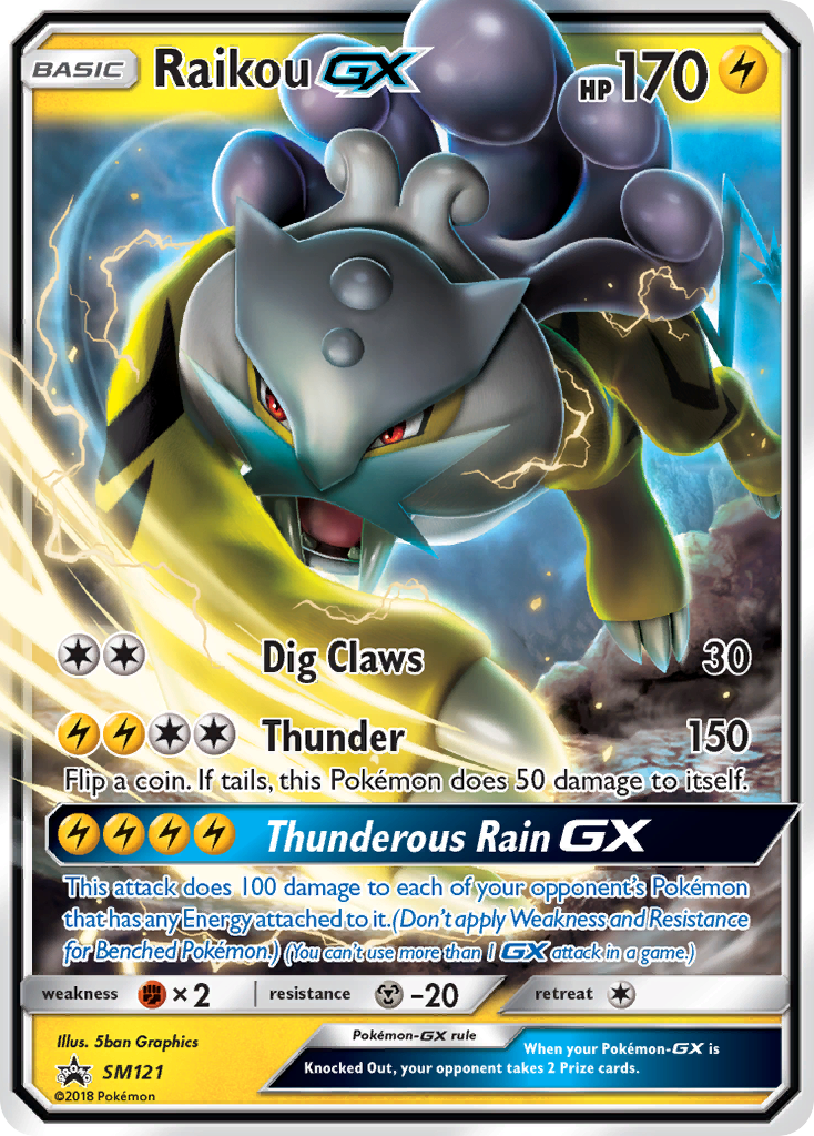 Raikou GX (SM121) [Sun & Moon: Black Star Promos] | Shuffle n Cut Hobbies & Games