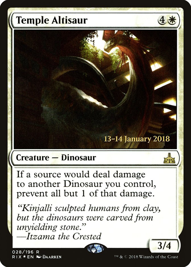 Temple Altisaur [Rivals of Ixalan Prerelease Promos] | Shuffle n Cut Hobbies & Games