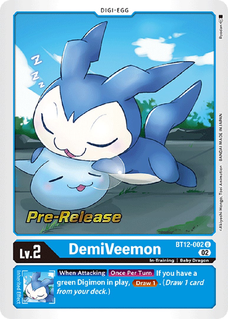 DemiVeemon [BT12-002] [Across Time Pre-Release Cards] | Shuffle n Cut Hobbies & Games