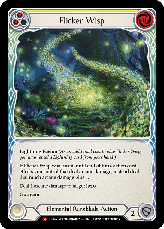 Flicker Wisp [ELE065] (Tales of Aria)  1st Edition Rainbow Foil | Shuffle n Cut Hobbies & Games