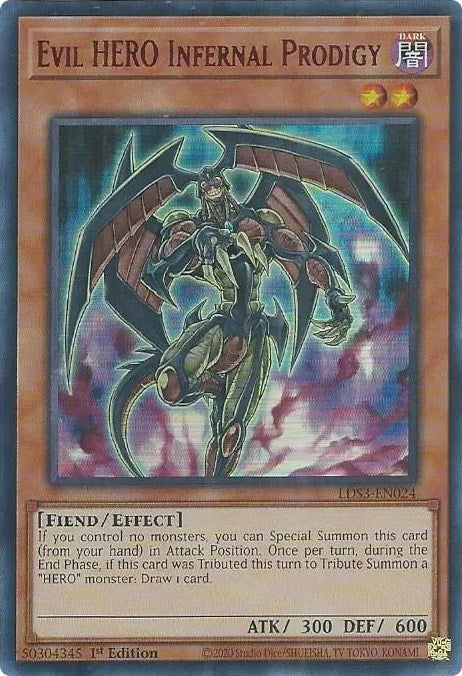 Evil HERO Infernal Prodigy (Red) [LDS3-EN024] Ultra Rare | Shuffle n Cut Hobbies & Games