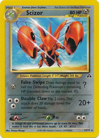 Scizor (29/75) [Neo Discovery Unlimited] | Shuffle n Cut Hobbies & Games