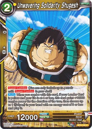 Unwavering Solidarity Shugesh [BT3-100] | Shuffle n Cut Hobbies & Games