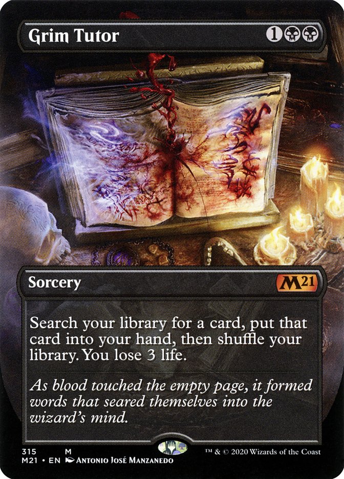 Grim Tutor (Borderless Alternate Art) [Core Set 2021] | Shuffle n Cut Hobbies & Games