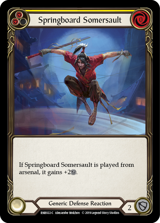 Springboard Somersault [RNR022-C] (Rhinar Hero Deck)  1st Edition Normal | Shuffle n Cut Hobbies & Games