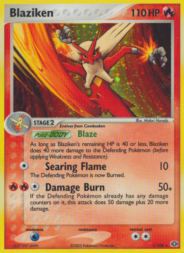 Blaziken (1/106) [EX: Emerald] | Shuffle n Cut Hobbies & Games