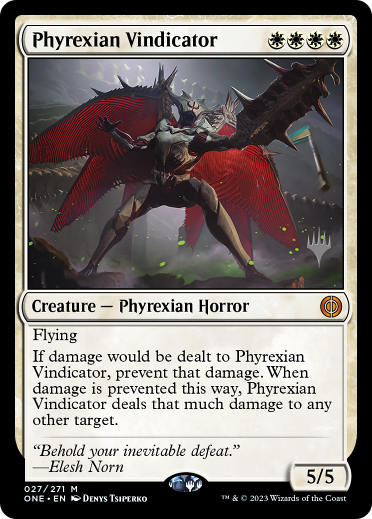 Phyrexian Vindicator (Promo Pack) [Phyrexia: All Will Be One Promos] | Shuffle n Cut Hobbies & Games