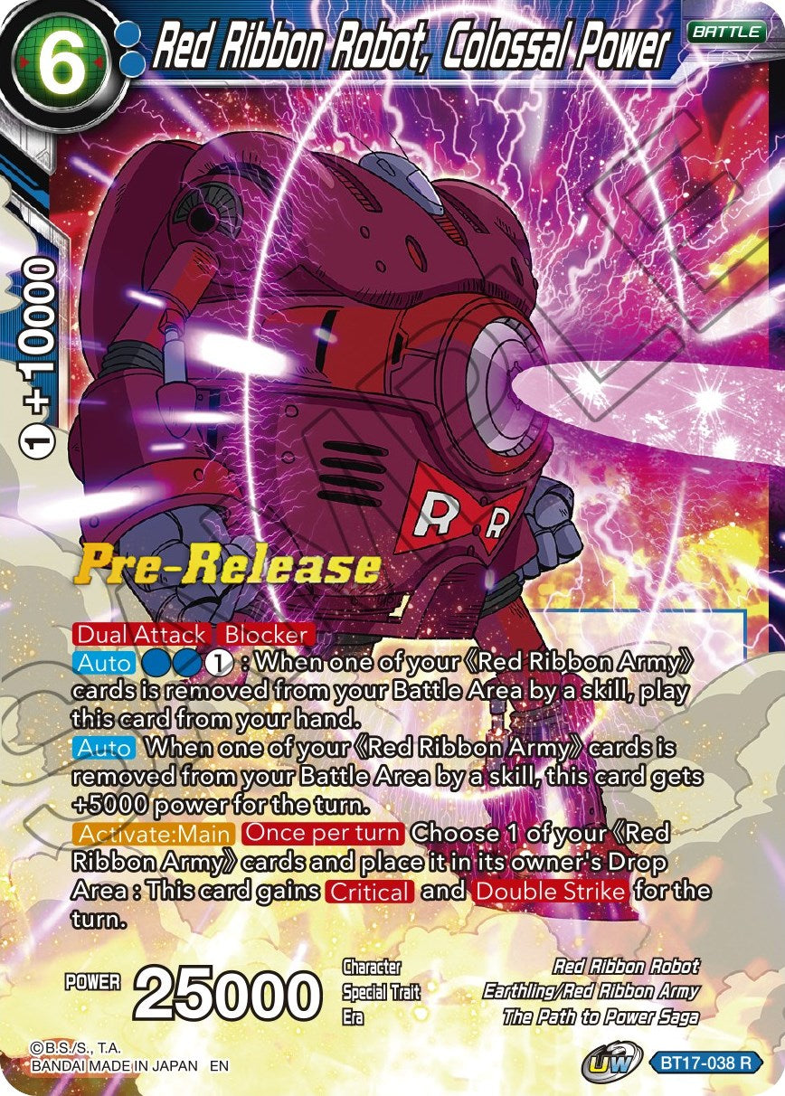 Red Ribbon Robot, Colossal Power (BT17-038) [Ultimate Squad Prerelease Promos] | Shuffle n Cut Hobbies & Games