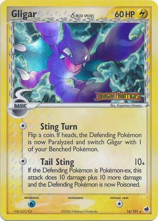 Gligar (16/101) (Delta Species) (Stamped) [EX: Dragon Frontiers] | Shuffle n Cut Hobbies & Games