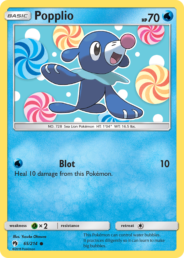 Popplio (65/214) [Sun & Moon: Lost Thunder] | Shuffle n Cut Hobbies & Games