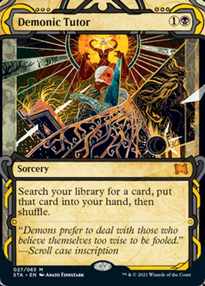 Demonic Tutor (Foil Etched) [Strixhaven: School of Mages Mystical Archive] | Shuffle n Cut Hobbies & Games