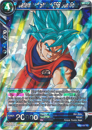 Determined Striker SSB Son Goku (Shatterfoil) (BT2-037) [Dragon Brawl] | Shuffle n Cut Hobbies & Games