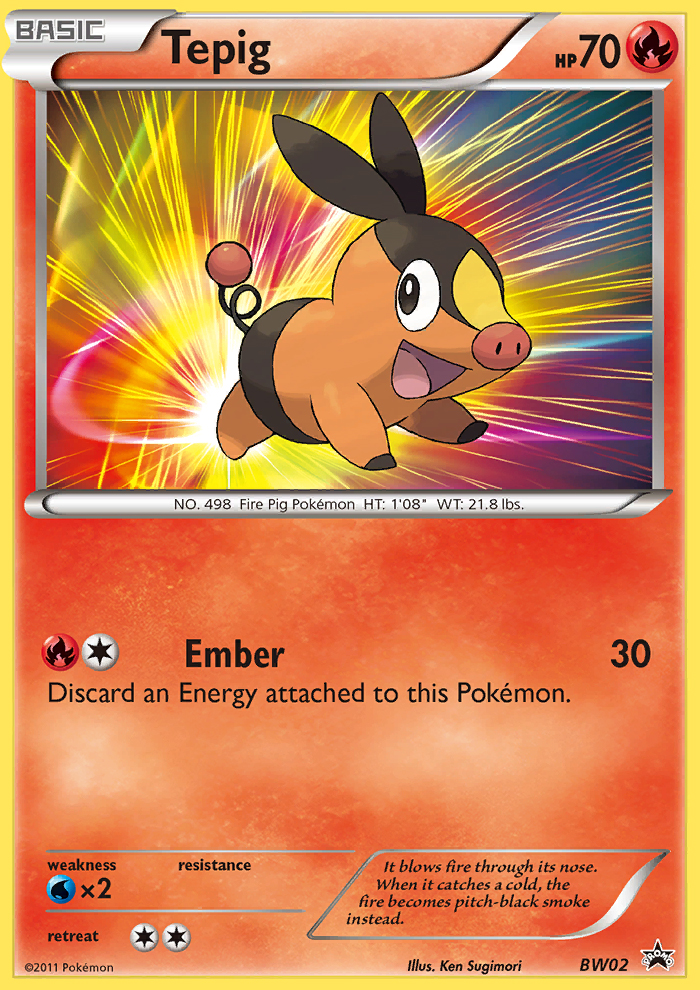 Tepig (BW02) [Black & White: Black Star Promos] | Shuffle n Cut Hobbies & Games