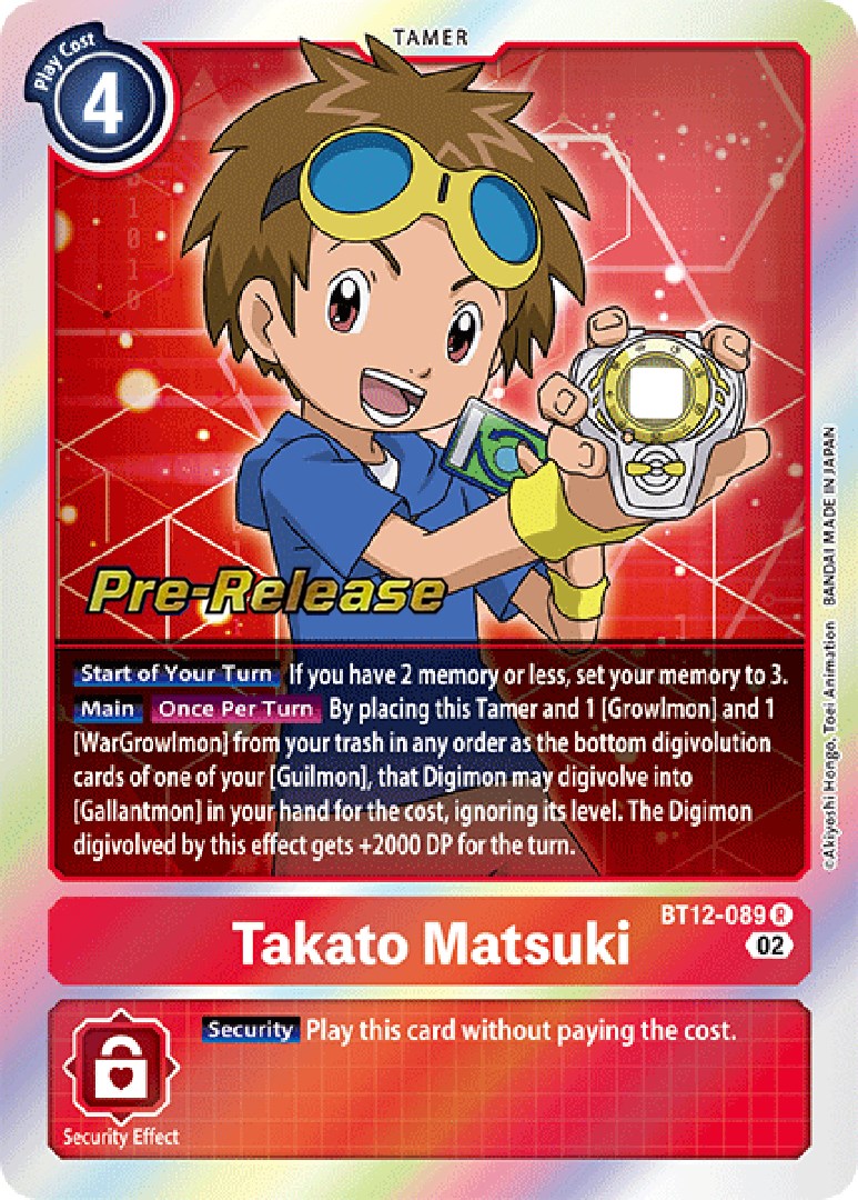 Takato Matsuki [BT12-089] [Across Time Pre-Release Cards] | Shuffle n Cut Hobbies & Games