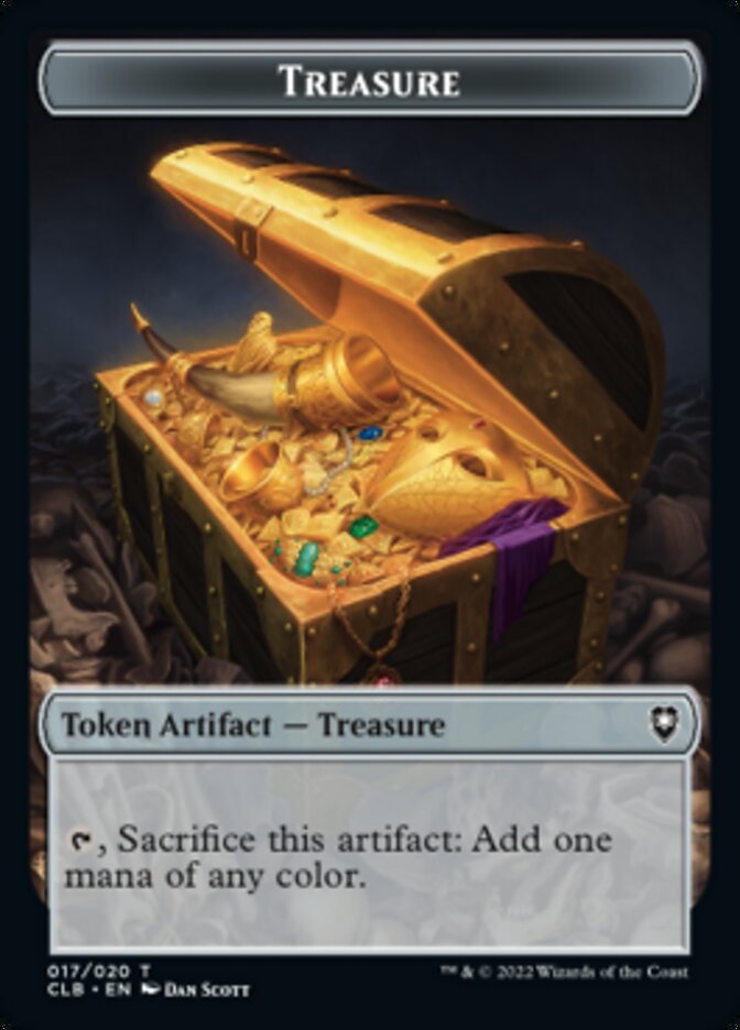 Treasure // Volo's Journal Double-Sided Token [Commander Legends: Battle for Baldur's Gate Tokens] | Shuffle n Cut Hobbies & Games