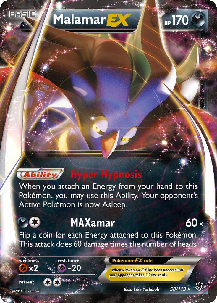 Malamar EX (58/119) [XY: Phantom Forces] | Shuffle n Cut Hobbies & Games