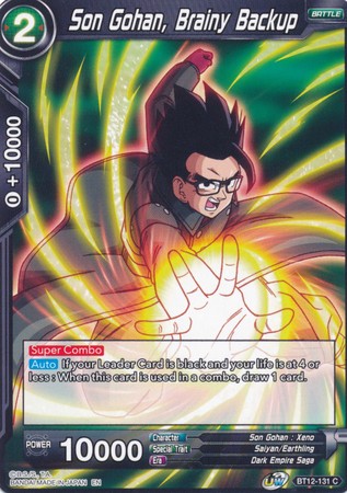 Son Gohan, Brainy Backup [BT12-131] | Shuffle n Cut Hobbies & Games