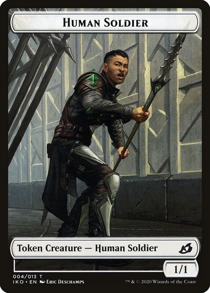 Human Soldier Token (004/013) [Ikoria: Lair of Behemoths Tokens] | Shuffle n Cut Hobbies & Games