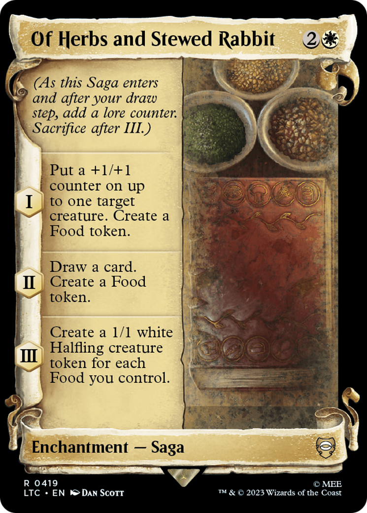 Of Herbs and Stewed Rabbit [The Lord of the Rings: Tales of Middle-Earth Commander Showcase Scrolls] | Shuffle n Cut Hobbies & Games