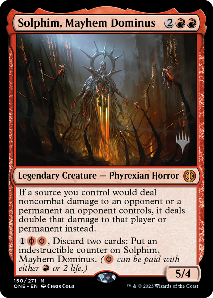 Solphim, Mayhem Dominus (Promo Pack) [Phyrexia: All Will Be One Promos] | Shuffle n Cut Hobbies & Games