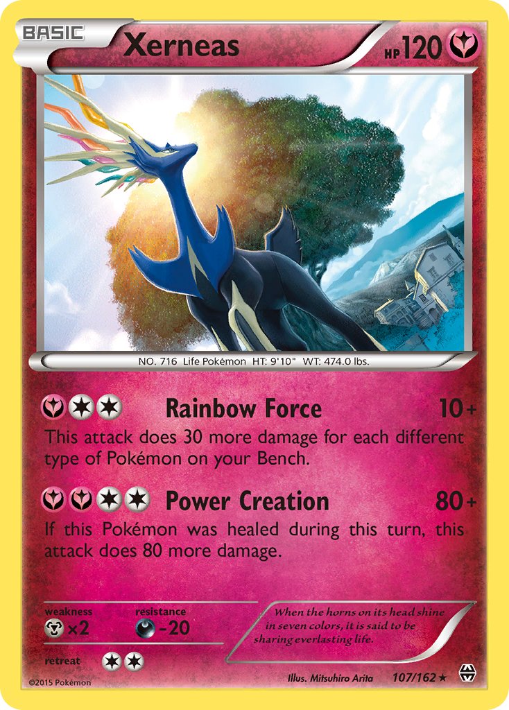 Xerneas (107/162) (Cosmos Holo) (Blister Exclusive) [XY: BREAKthrough] | Shuffle n Cut Hobbies & Games