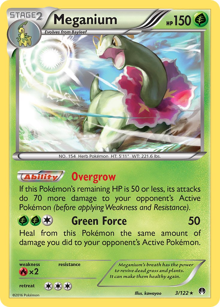 Meganium (3/122) (Cosmos Holo) (Blister Exclusive) [XY: BREAKpoint] | Shuffle n Cut Hobbies & Games